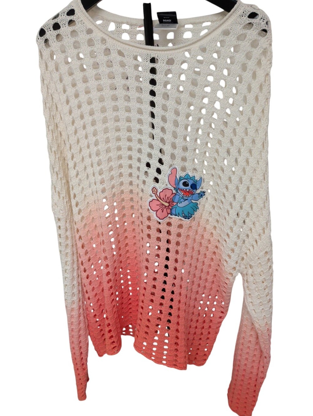 New Disney Stitch Ombre Dye Cotton Knit Sweater Swim Cover Up